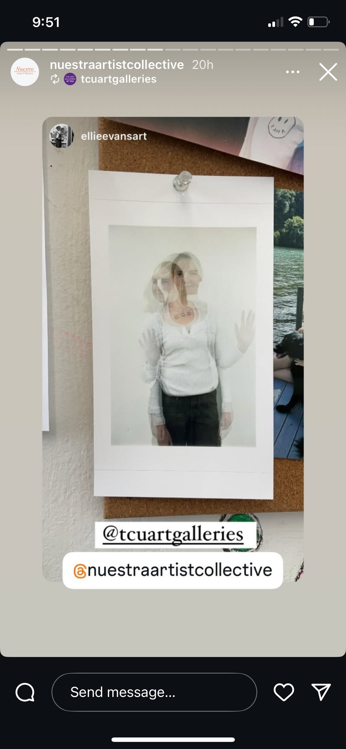 Images from TCU Art Galleries Instagram @tcuartgalleries